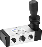 2 Position 5 Way 3/8 inches PT,Manual Hand Pull Solenoid Valve,Pneumatic Air Hand Lever Operated Valve