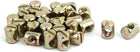 M5x10mm Yellow Zinc Plated Cross Dowel Slotted Barrel Nuts 30pcs