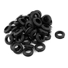 a15081100ux0621 Rubber Armature Bar Wire Grommets Gasket, 50 Piece, 10mm Inner Diameter, Black