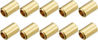 Brass Tube Spacer Beads, 5mm x 8mm Glossy Bead 3mm Inner Dia for DIY Jewelry Making Crafts Projects, Gold Tone 50Pcs