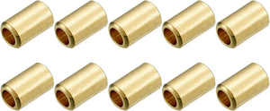 Brass Tube Spacer Beads, 5mm x 8mm Glossy Bead 3mm Inner Dia for DIY Jewelry Making Crafts Projects, Gold Tone 50Pcs