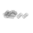 Compression Spring,304 Stainless Steel,10mm OD,0.8mm Wire Size,25mm Free Length,Silver Tone,10Pcs