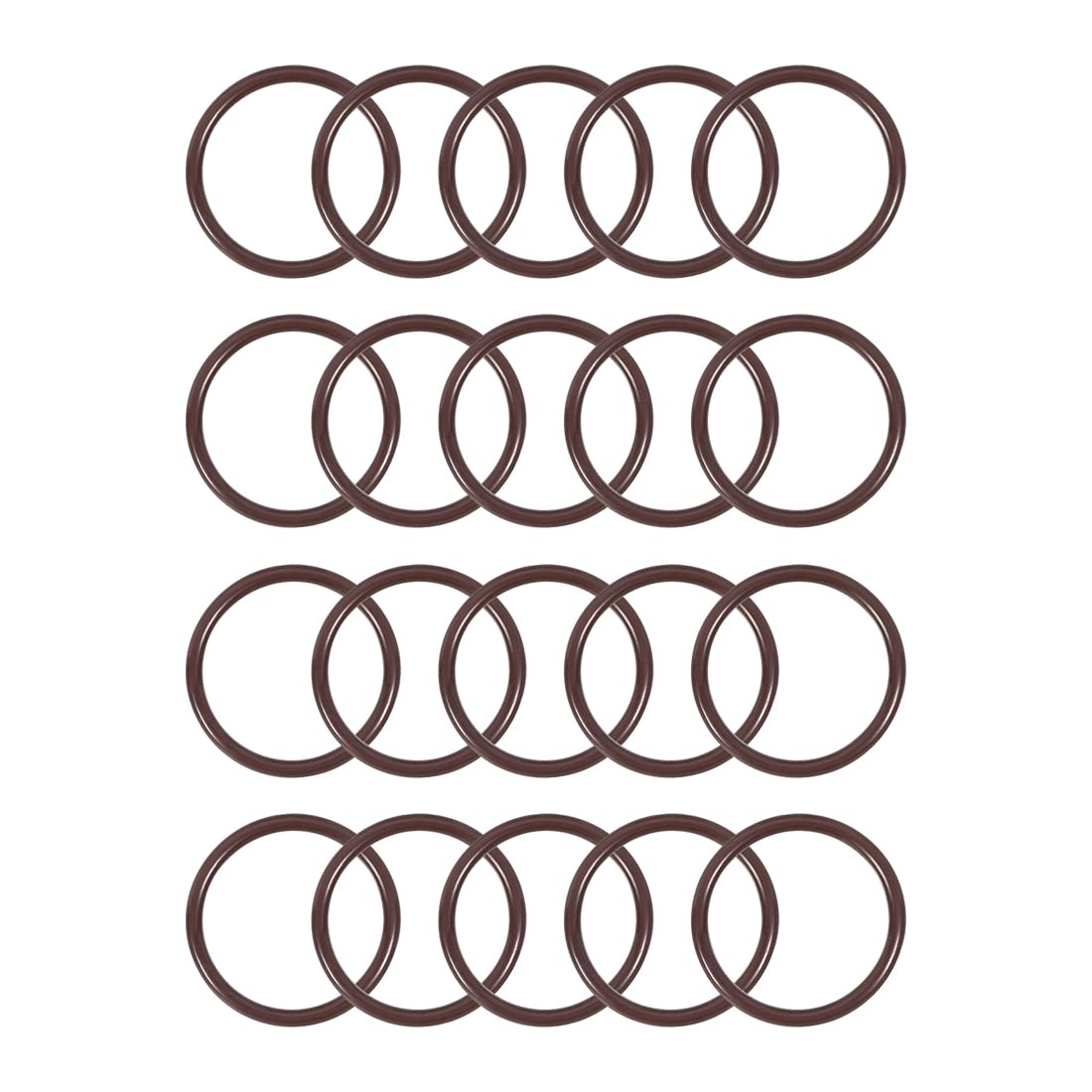 Fluorine Rubber O-Rings 29mm OD 24.2mm ID 2.4mm Width, Metric FKM Sealing Gasket, Pack of 20