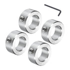 4 Pcs Set Screw Shaft Collar 3/4""Bore, 304 Stainless Steel Shaft Collars, 1-1/4""OD, 9/16""Thickness, Axle Collar Clamp with a Hex Wrench, Silver Tone