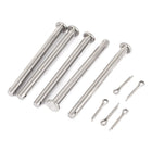 304 Stainless Steel Flat Head Round Clevis Pins Fastener M5x60mm 5pcs