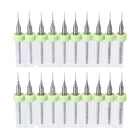 PCB Drill Bits 0.3mm Tungsten Carbide Rotary Tool Jewelry CNC Engraving Print Circuit Board Micro Drill Bits 1/8 Inch Shank 2 Set (20 Pcs)