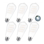 LinkMejor ST58 6-Pack Dimmable E26 Edison Lysstøtte, Blød Hvid Edison Lysstøtte