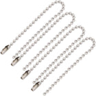 Stainless Steel Bead Ball Chain Keychain 2.4mm by 6 Inches 4pcs