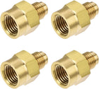 Brass Pipe fitting, 1/4 SAE Flare Male to 1/4NPT Female Thread, Tubing Adapter Hose Connector, for Air Conditioner Refrigeration, 4Pcs