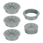 4 Pcs Desk Grommet, Fit 80mm/3.15" Plastic Cable Hole Cover Bulk Top Hat Grommet Desk Hole Cover for Cables Home Office, Dark Gray