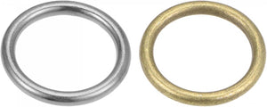 O Ring Buckle, 35mm ID Zinc Alloy Fasteners Black, Bronze Tone for Bag DIY 20 Pcs