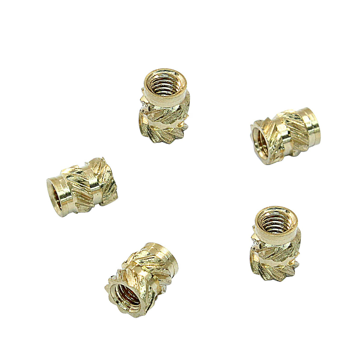 LinkMejor 100 Pcs M3x5.7x4.6 Viti Inseribili, Dadi Filettati in Bronzo