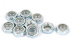 M12x1.25mm Zinc Plated Self-Locking Nylon Insert Hex Lock Nut 10pcs