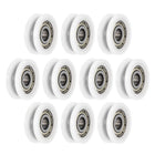 U695ZZ 695 Nylon U Groove Bearings 5x17x6mm Double Metal Shielded (GCr15) Chrome Steel Ball Bearings 10pcs