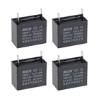 Ceiling Fan Capacitor CBB61 3uF 450V AC Single Insert Metalized Polypropylene Film Capacitors 38x20x30mm for Water Pump Motor Generator, Pack of 4