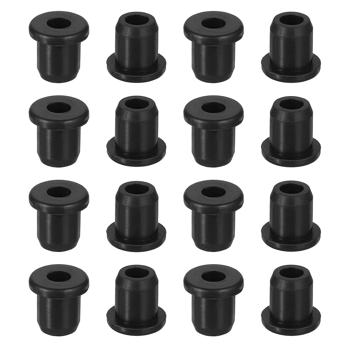 35Pcs 1/6" ID, 2/8" Drill Hole Rubber Grommets, Top Hat Grommets Firewall Hole Plug Fit 4mm Wire for Vinyl Tubing in Hydroponic Irrigation Systems, Black