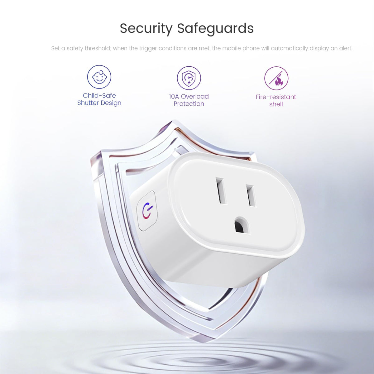 LinkMejor Smart Plugg, 10A WiFi Smart Plugger Kompatibel med Alexa og Google Home