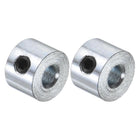 2pcs Set Screw Collars 1/8" Bore Carbon Steel Shaft Collars, 3/8" OD, 1/4" Width Axle Collar Clamp for Linear Rod Shaft Guide