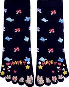 Kvinnor ankelhöga svampmönster stretchiga tåsockor