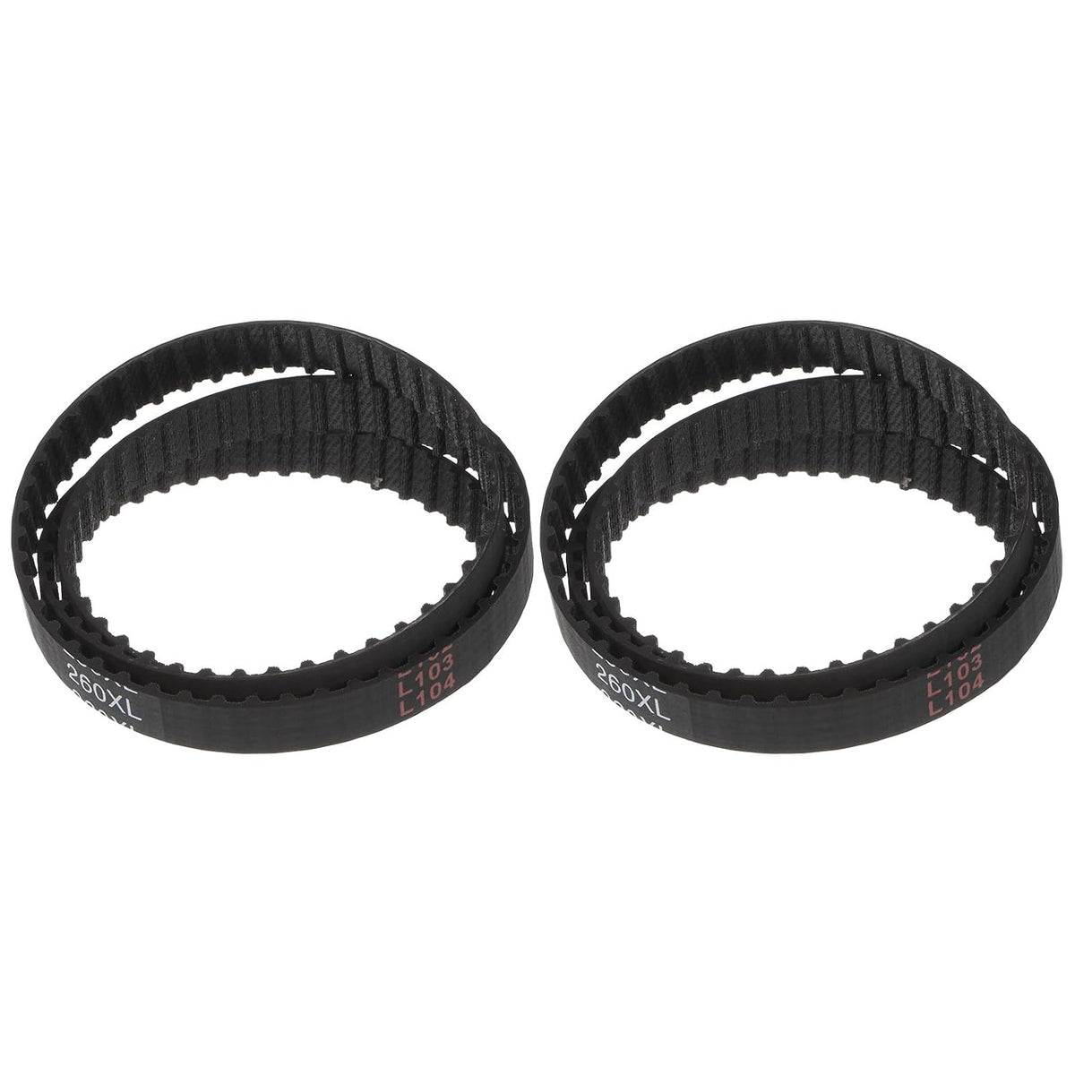 2pcs 260XL 037 Timing Belt 130 Teeth Rubber Geared Cogged Belt, 0.37" Width, 0.20" Pitch Mechanical Replacement Belts