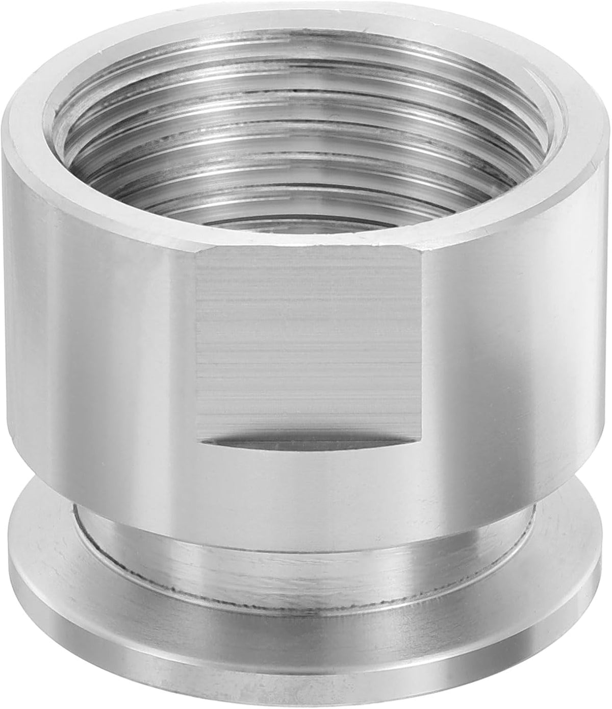 1" PT x 1" Hose Pipe Fitting Adapter, 304 Stainless Steel Female Threaded Hose Pipe Fitting Sanitary Adapter for Vacuum Systems, Industrial Pipe Connections, Silver
