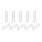 M3 x 12mm Plastic Phillips Machine Screws, PC Flat Head Machine Bolts Transparent 10pcs