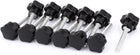 a15122400ux0117 12 Pcs M6x60 Male Thread Star Shaped Head Clamping Screw On Knob Grip,