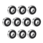 607-2RS Deep Groove Ball Bearing 7x19x6mm Double Sealed Chrome Bearings 10pcs