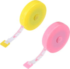 LinkMejor Sewing Tailor Cloth Measuring Ruler Tape Measure 150cm Yellow Pink