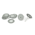 10 Pcs 30mm Diamond Coated Cut Off Grinding Wheel Discs w 1/8" Mandrel
