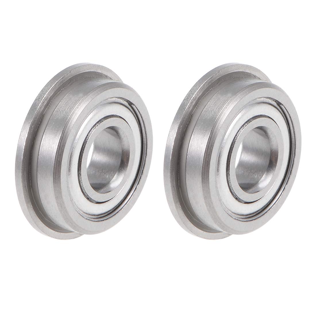 F695ZZ Flange Ball Bearing 5x13x4mm Shielded Chrome Bearings 2pcs