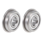 F695ZZ Flange Ball Bearing 5x13x4mm Shielded Chrome Bearings 2pcs