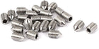 M5 x 8mm Cone Point Hex Socket Set Grub Screw Silver Tone 25 Pcs