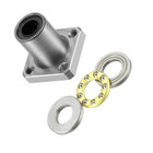 F5-10M Miniature Thrust Ball Bearings 5x10x4mm Chrome Steel 4pcs, LMK8UU Square Flange Linear Ball Bearings 8mm Bore Dia 15mm OD 2pcs