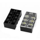 2 Pcs TB-2503 3 Position 600V 25A Barrier Block Terminal Strip Wire Connector