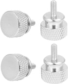 Computer PC Case M3x7mm Aluminum Alloy Knurled Thumb Screws Silver Tone 4pcs