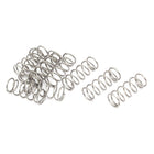 Compression Spring,304 Stainless Steel,8mm OD,0.7mm Wire Size,20mm Free Length,Silver Tone,10Pcs