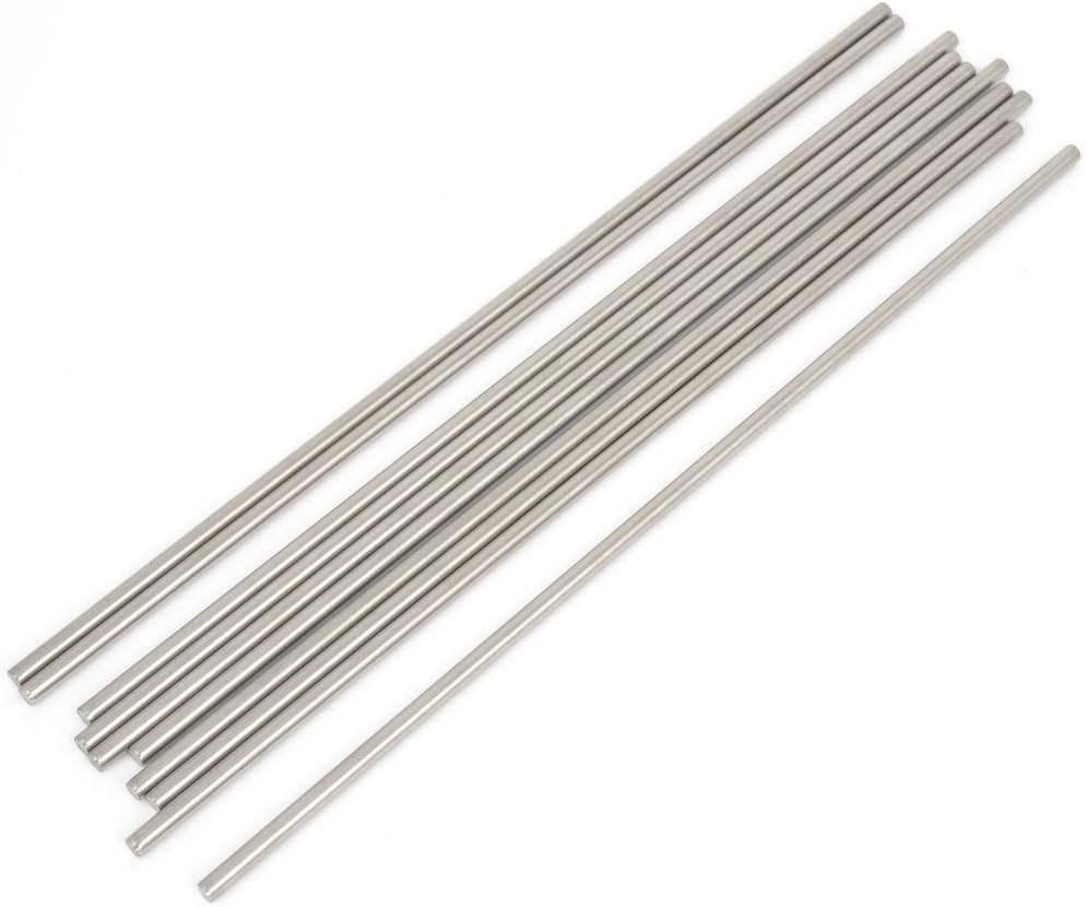 10 Pcs RC Airplane Stainless Steel Round Rods Axles Bars 3mm x 170mm
