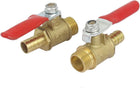 1/4BSP Male Thread 8mm Inner Dia Air Gas Ball Valve Connector 2pcs