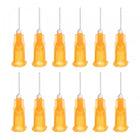 Industrial Blunt Tip Dispensing Needle with Luer Lock for Liquid Glue Gun, 25G 1/2", 20 Pcs (Orange)