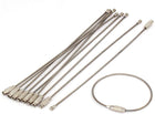 LinkMejor 1.5mmx150mm Stainless Steel Wire Rope Key Rings Luggage Tag Loops Buckles 10pcs
