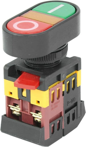 ON-OFF START STOP Push Button w Light Indicator Momentary Switch AC 600V 10A