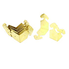 a14081900ux0656 Corner Braces Angle Brackets 45mm x 22mm x 45mm 10 Pcs Brass Tone, Metal