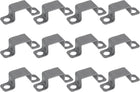 12Pcs 33x24 mm U Shaped Connector Bracket, Square Tube Strap Clamp Galvanized Steel Pipe Clamp Wood Deck Fence Post Tie for Water Pipes Stairs Railing Installation, Silver