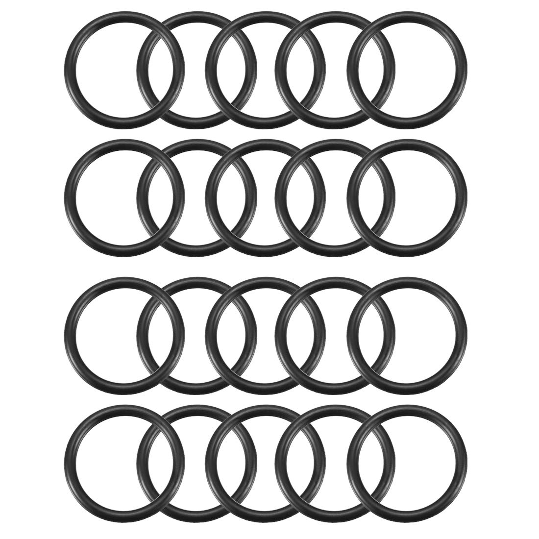 Nitrile Rubber O-Rings 35mm OD 28mm ID 3.5mm Width, Metric Sealing Gasket, Pack of 20