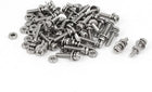 M2 x 10mm 304 Stainless Steel Phillips Pan Head Screws Nuts w Washers 40 Sets
