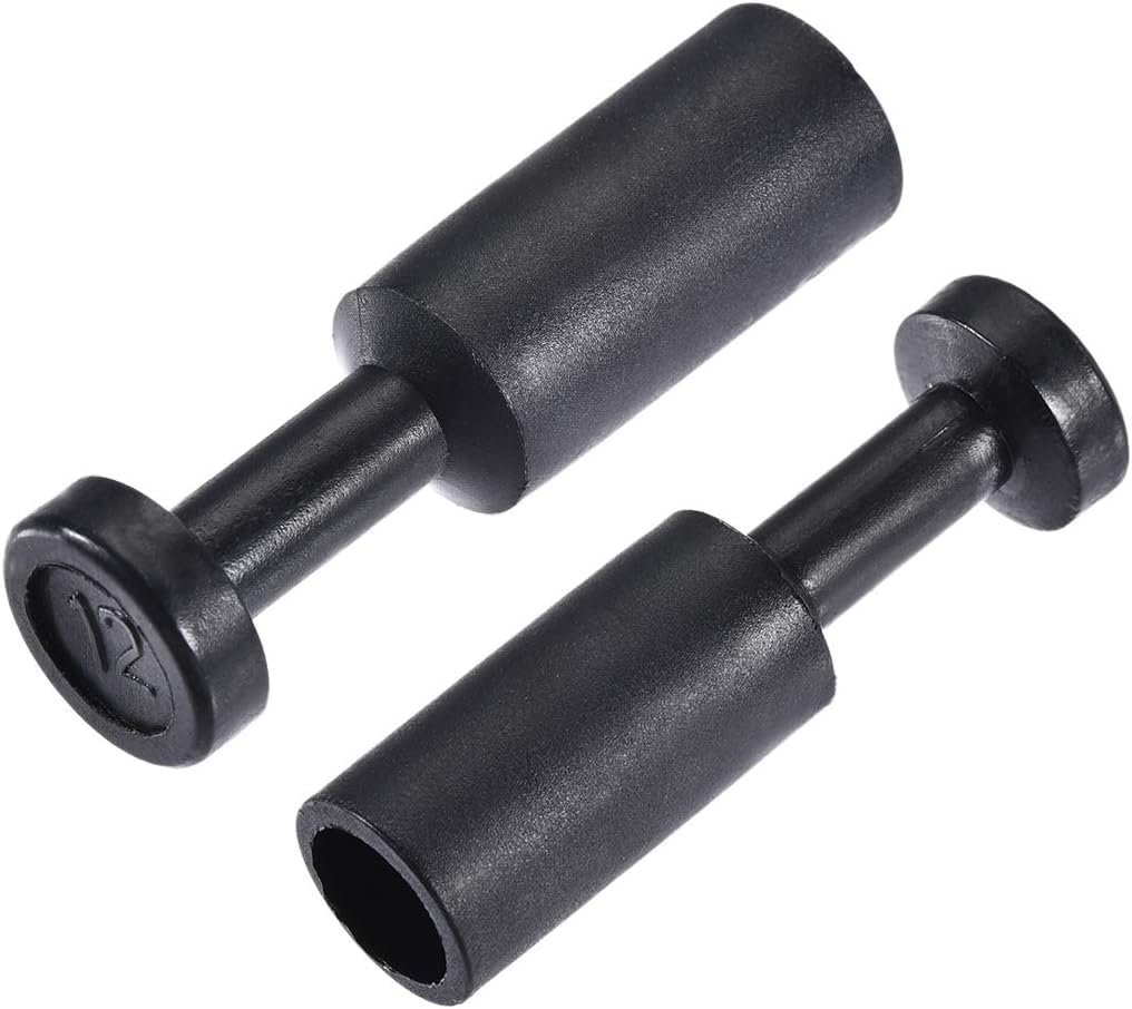 Push to Connect Fittings, Cap Style Pneumatic Blanking Plugs, Fit for 12mm Inner Dia. Air Hose Tube Pipe, Plastic, Black, Pack of 15