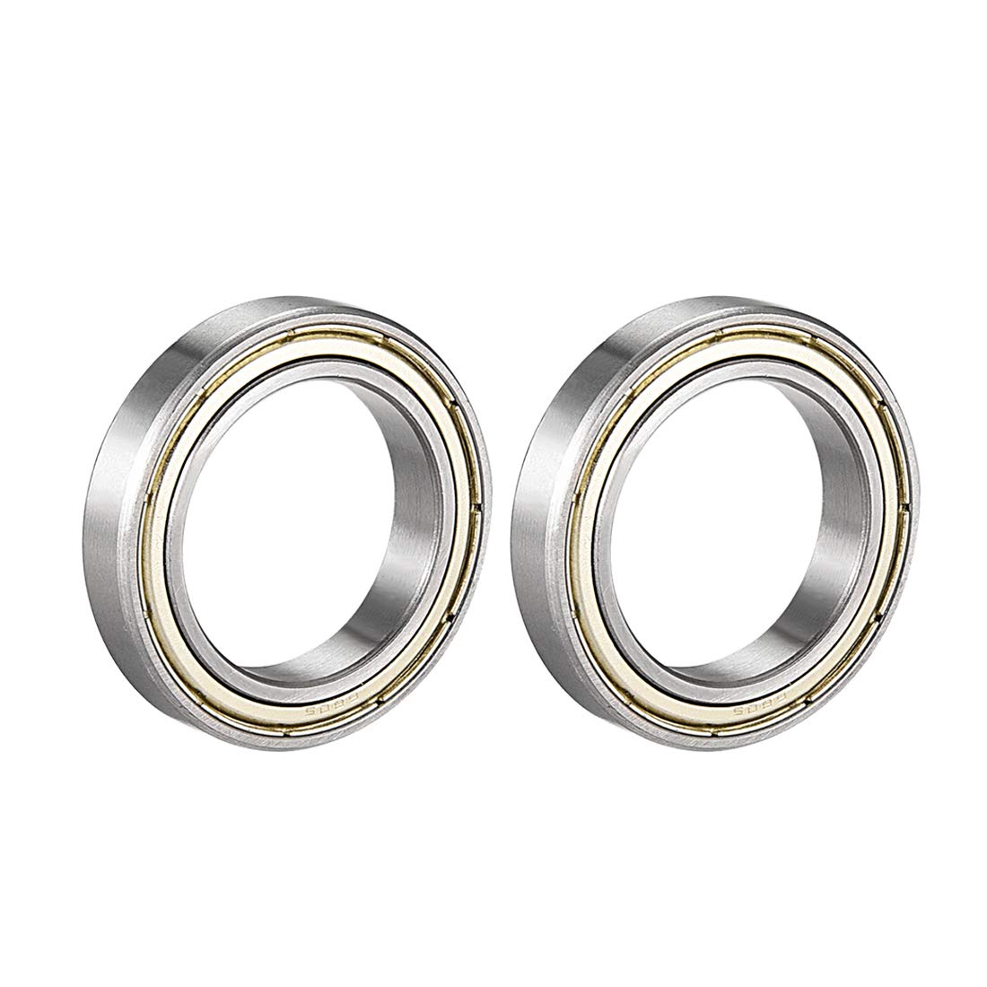 LinkMejor 6805ZZ Deep Groove Ball Bearing Double Shield 6805-2Z 1080805, 25mm x 37mm x 7mm Carbon Steel Bearings (Pack of 2)