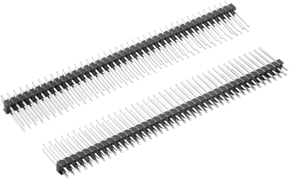 5Pcs 2.54mm Pitch 40-Pin 19mm Length Double Row Straight Connector Pin Header Strip for Prototype Shield