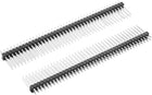 5Pcs 2.54mm Pitch 40-Pin 19mm Length Double Row Straight Connector Pin Header Strip for Prototype Shield